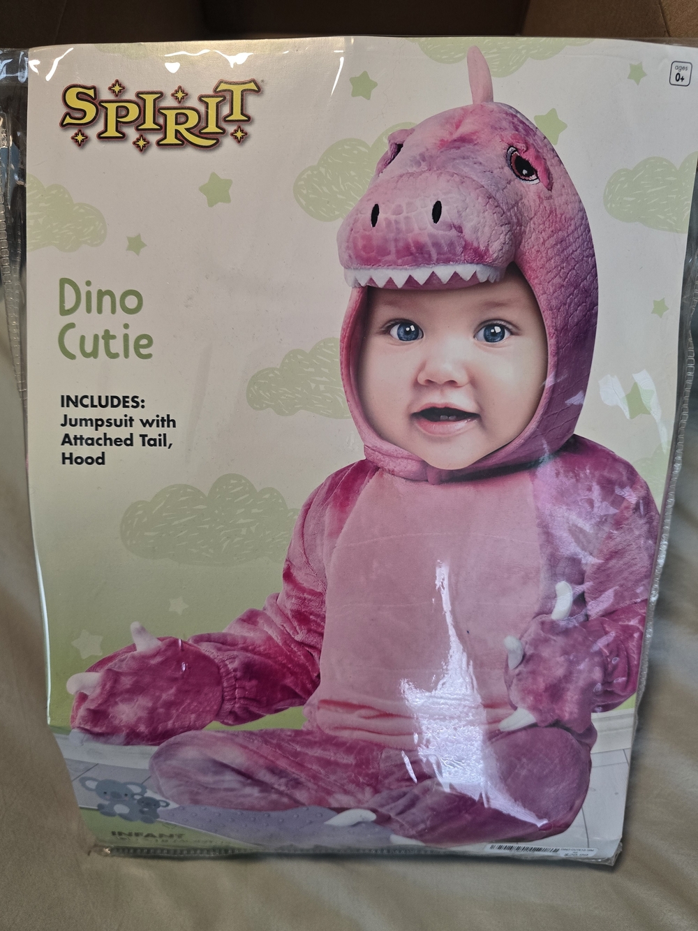 Spirit Dino Cutie Infant Pink Dinosaur Costume - Picture 1 of 2